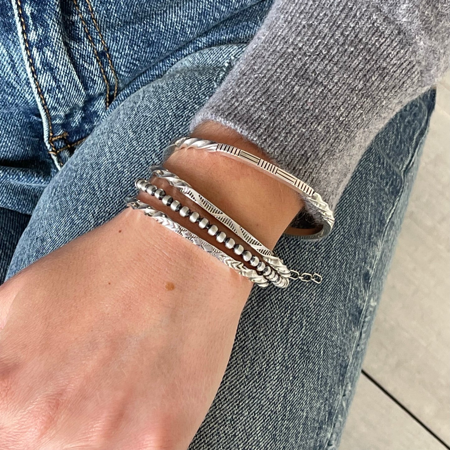 Silver Stacking Cuff Bracelet