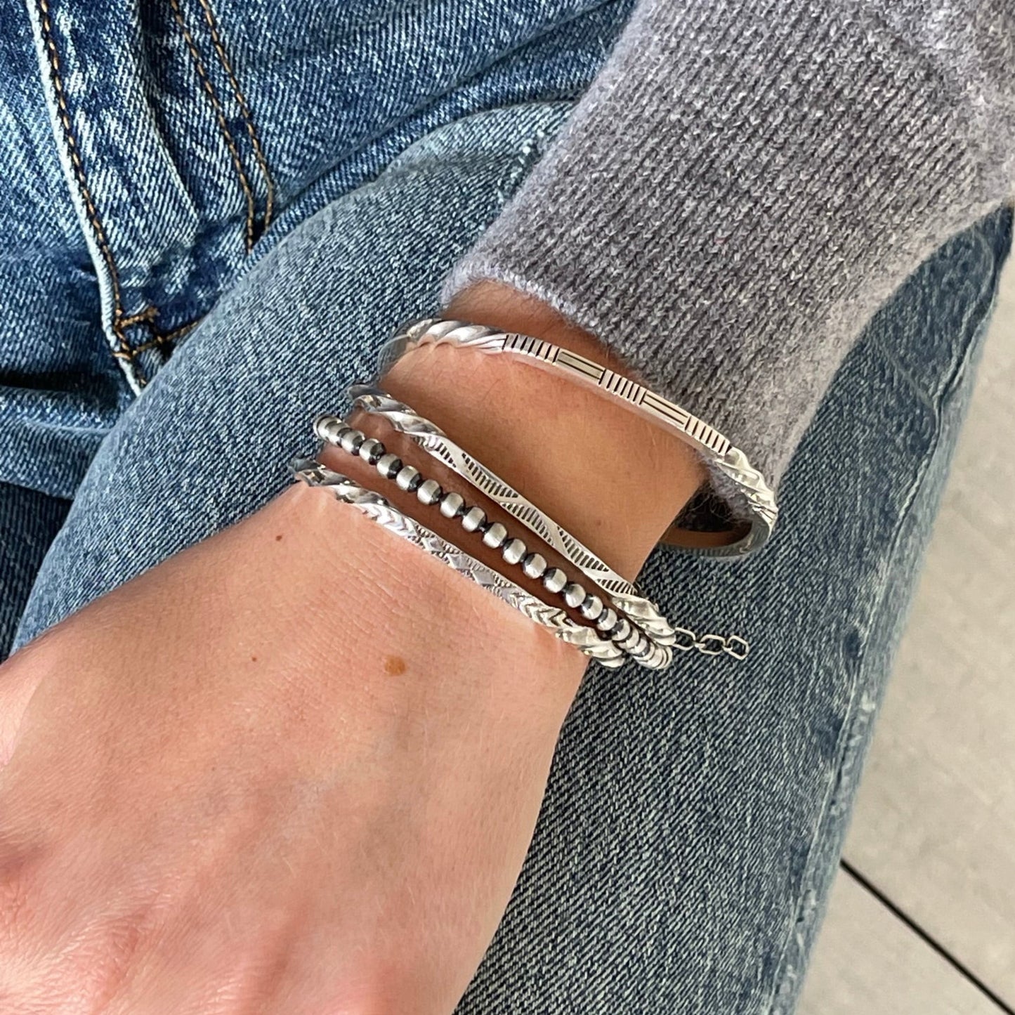 Silver Stacking Cuff Bracelet