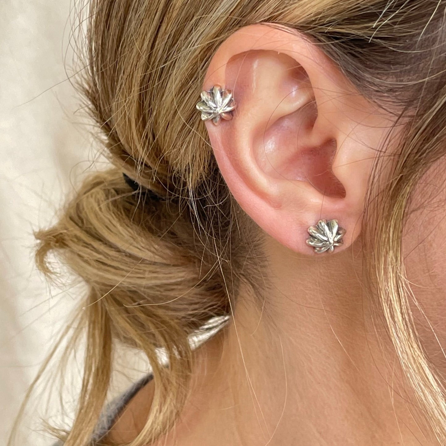 Mini Concho Stud Pair Earrings