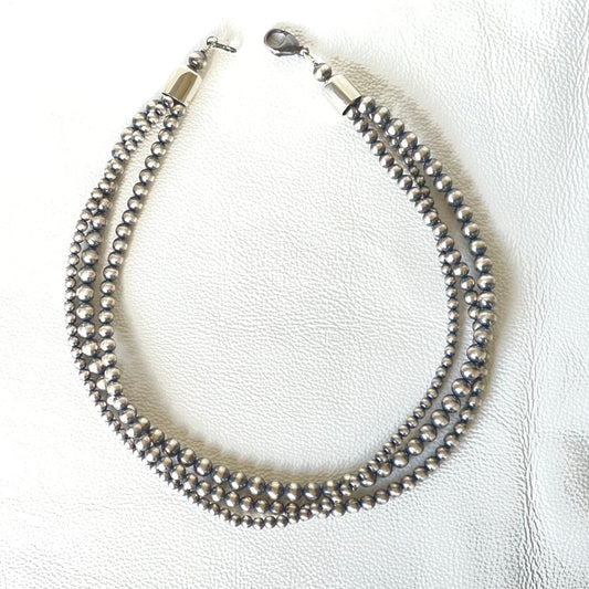 Navajo Pearl 16” Triple Strand Necklace