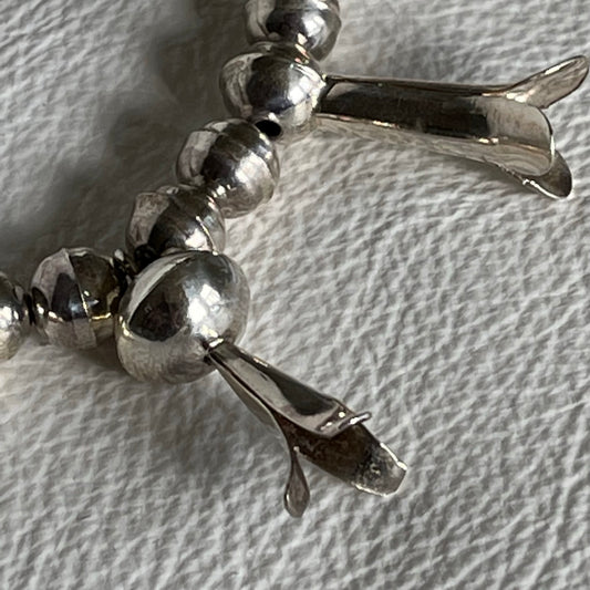 Vintage Squash Blossom and Navajo Pearl Necklace