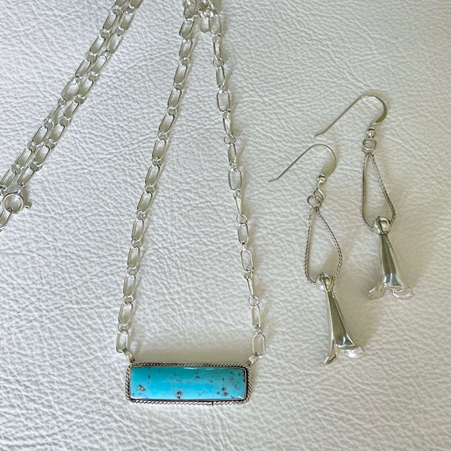 Kingman Turquoise Bar Necklace