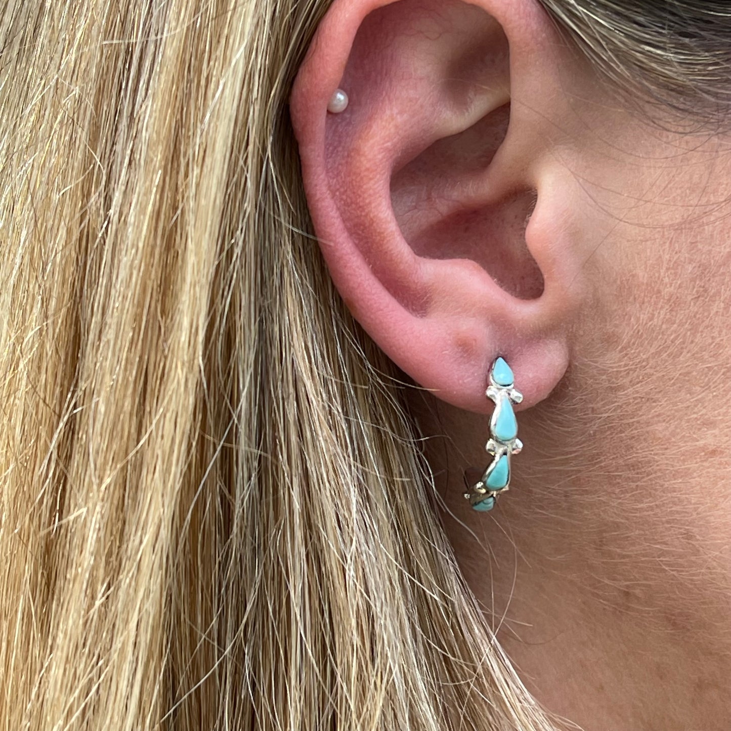 Campitos Turquoise Hoop Earrings