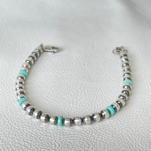 Navajo Pearl and Turquoise Bracelet
