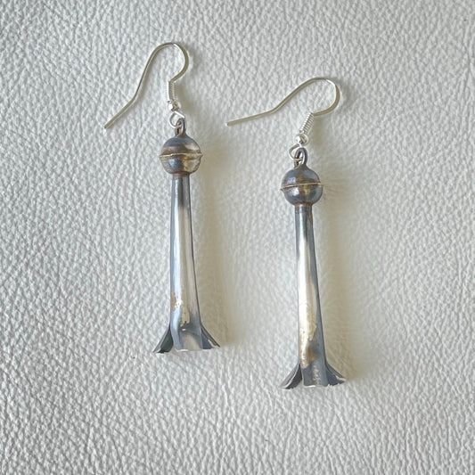 Silver Squash Blossom Earrings